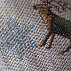 再販2025クリスマス　オランダ生地（MS）トナカイのポーチ　小銭入れ　鍵入れ　コスメ入れ 4枚目の画像