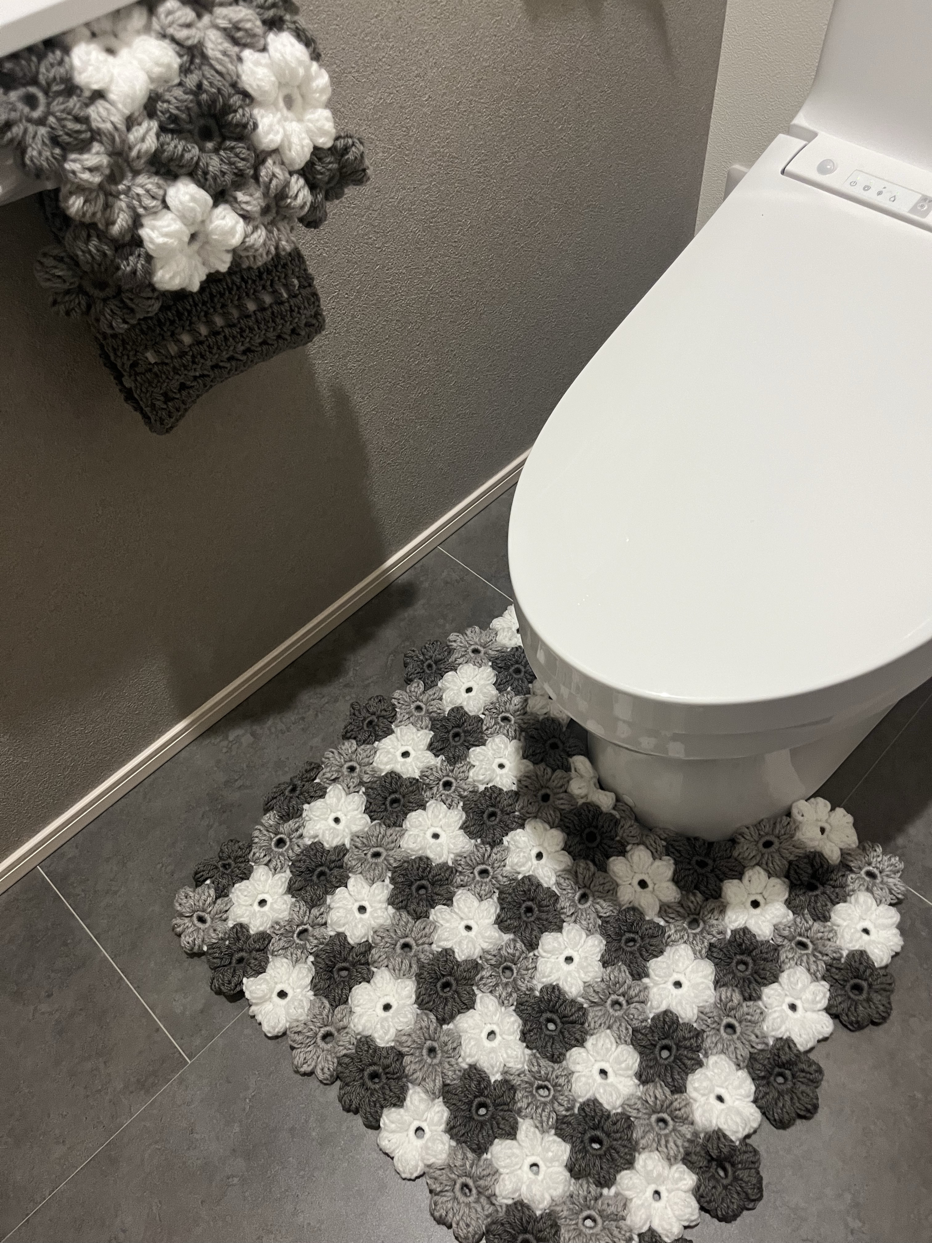 トイレマット&ペーパーホルダーセット