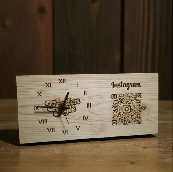 オーダーメイド・スタンドクロック】 置時計 ショップロゴ入れ可 看板