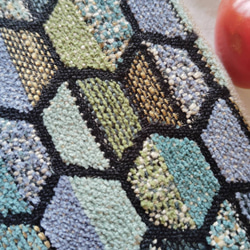 高級英国生地　ハチの巣柄　ブルー　コスメ入れ　カード入れ　薬入れ　カード入れ 3枚目の画像