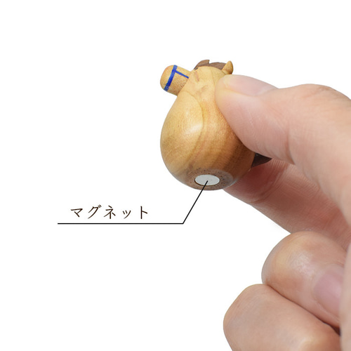 2026年 干支 午 手のひらサイズの 木の置物 ( 小 ) うま 2匹 セット