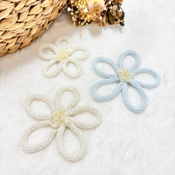 単品　花　フラワー　ウールレター 3枚目の画像