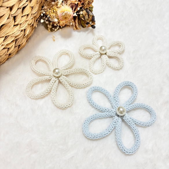 単品　花　フラワー　ウールレター 5枚目の画像