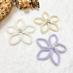 単品　花　フラワー　ウールレター 6枚目の画像