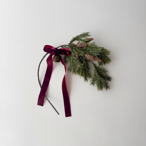 クリスマス スワッグ ネイビーリボン クリスマス スワッグ ネイビーリボン