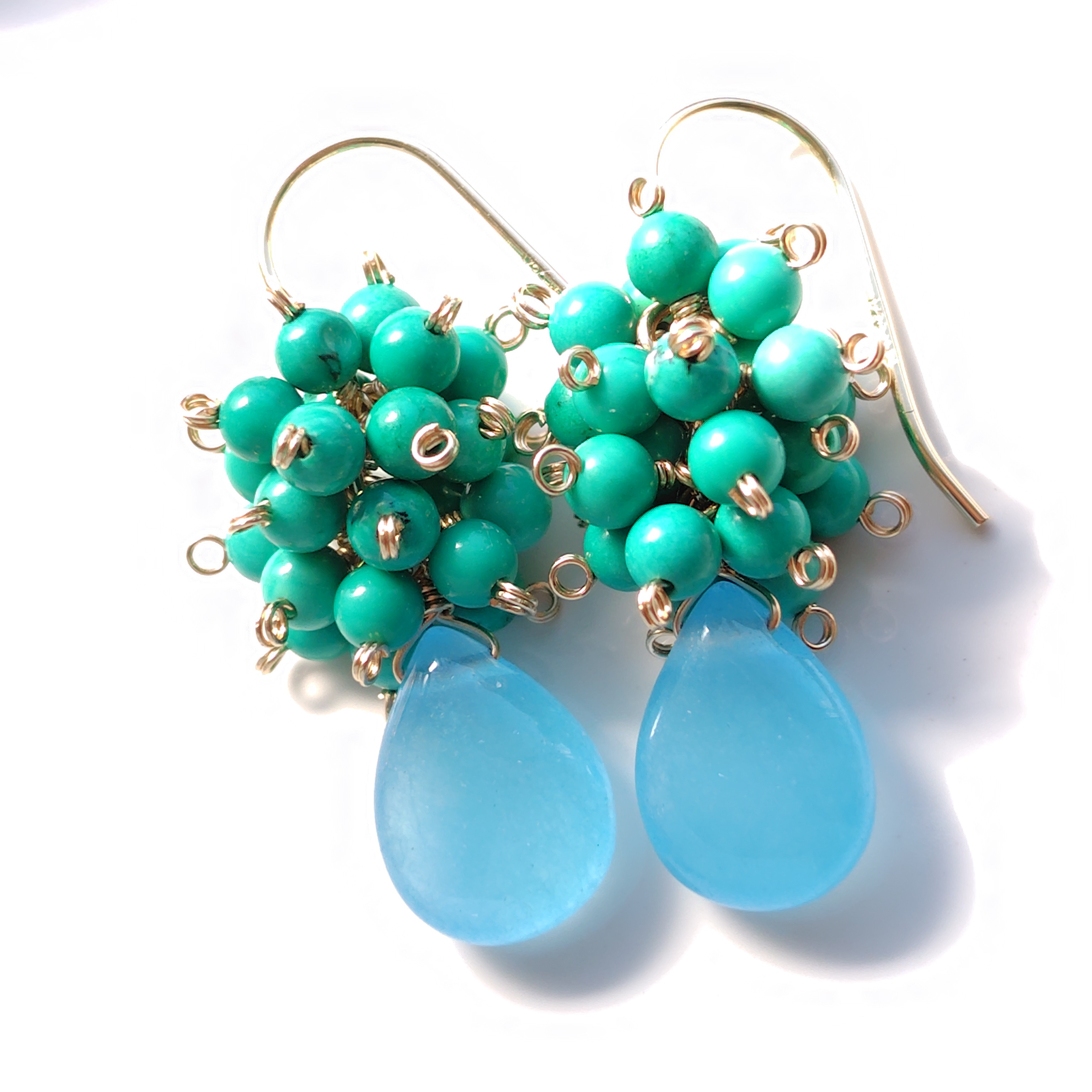 ブルージェード✳ターコイズ✳14kgfピアス