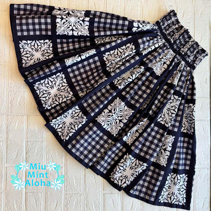 パウスカート 細見えパウスカート　ネイビー　フラダンス　太って見えないパウスカート　p00942　受注生産および即納