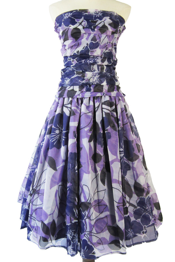 受注生産　オーダーメイド　パウスカート　チューブトップ　プリントオーガンジー nws00045