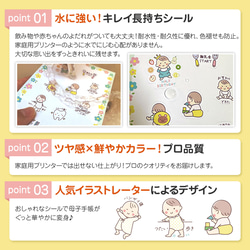 育児記録シール　母子手帳シール　赤ちゃんシール　１歳まで　ベビーシール　フレークシール 3枚目の画像