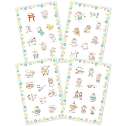 育児記録シール　母子手帳シール　赤ちゃんシール　１歳まで　ベビーシール　フレークシール 7枚目の画像