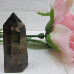 No.CR-442 天然石 <六角柱> スモーキークォーツ 79g 天然石 Rose