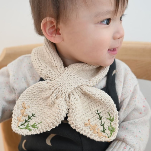 ナチュラルコットンループマフラー 刺繍つけ襟 子供服 no names 通販