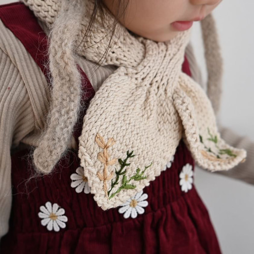 ナチュラルコットンループマフラー 刺繍つけ襟 子供服 no names 通販