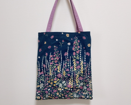 ②マチ無し A4トート 外ポケット付き トートバッグ s.sunnyday byA