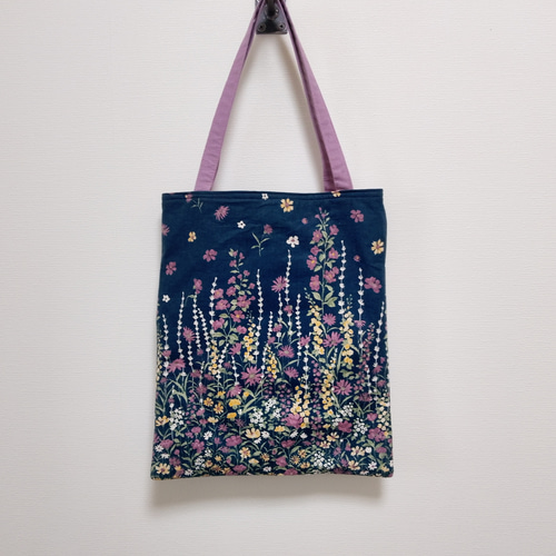 ②マチ無し A4トート 外ポケット付き トートバッグ s.sunnyday byA