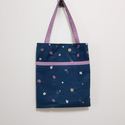 ②マチ無し　A4トート　外ポケット付き 2枚目の画像