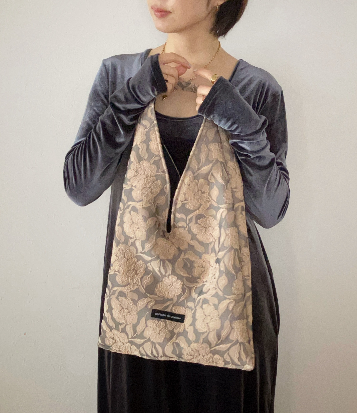 【秋冬】トートバッグ／ベージュブラウン／軽量【Bunny Coffee】