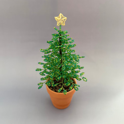 ビーズフラワー　クリスマスツリー（グリーン） 5枚目の画像