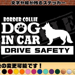 ポメチワ（座り姿）・犬種名・DOG IN CAR・DRIVE SAFETY』ステッカー