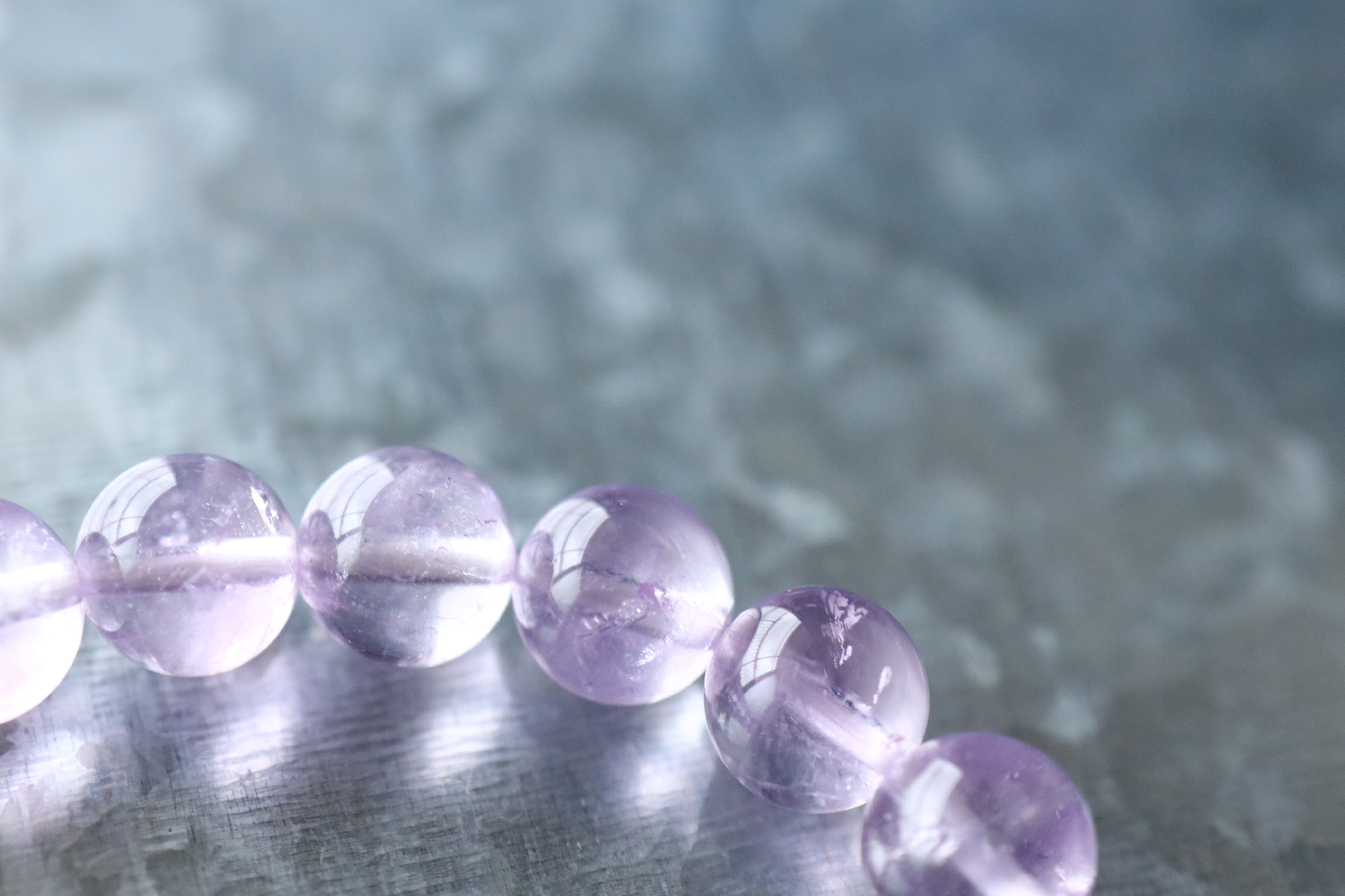 …☆プレミアムブレス☆…☆麗しの輝き・ローズアメジスト：8.5ミリ☆…☆天然石ブレスレット☆…