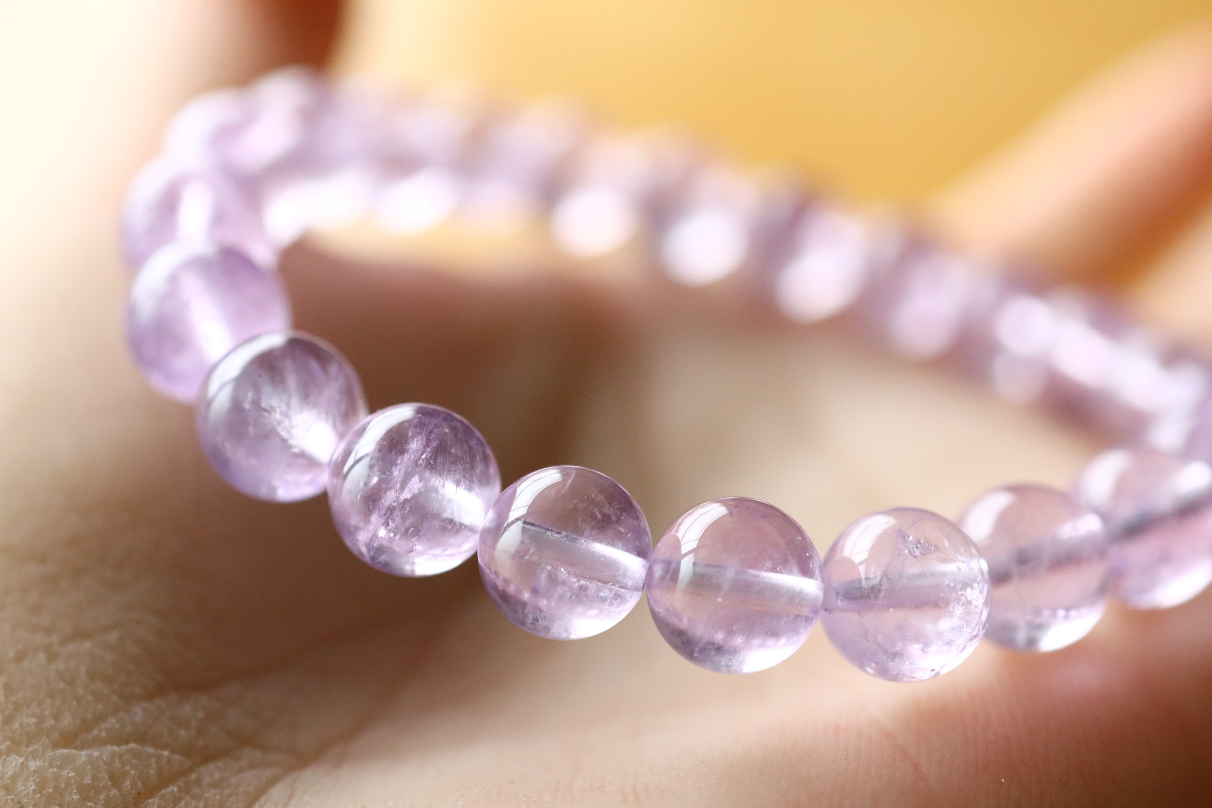 …☆プレミアムブレス☆…☆麗しの輝き・ローズアメジスト：8.5ミリ☆…☆天然石ブレスレット☆…