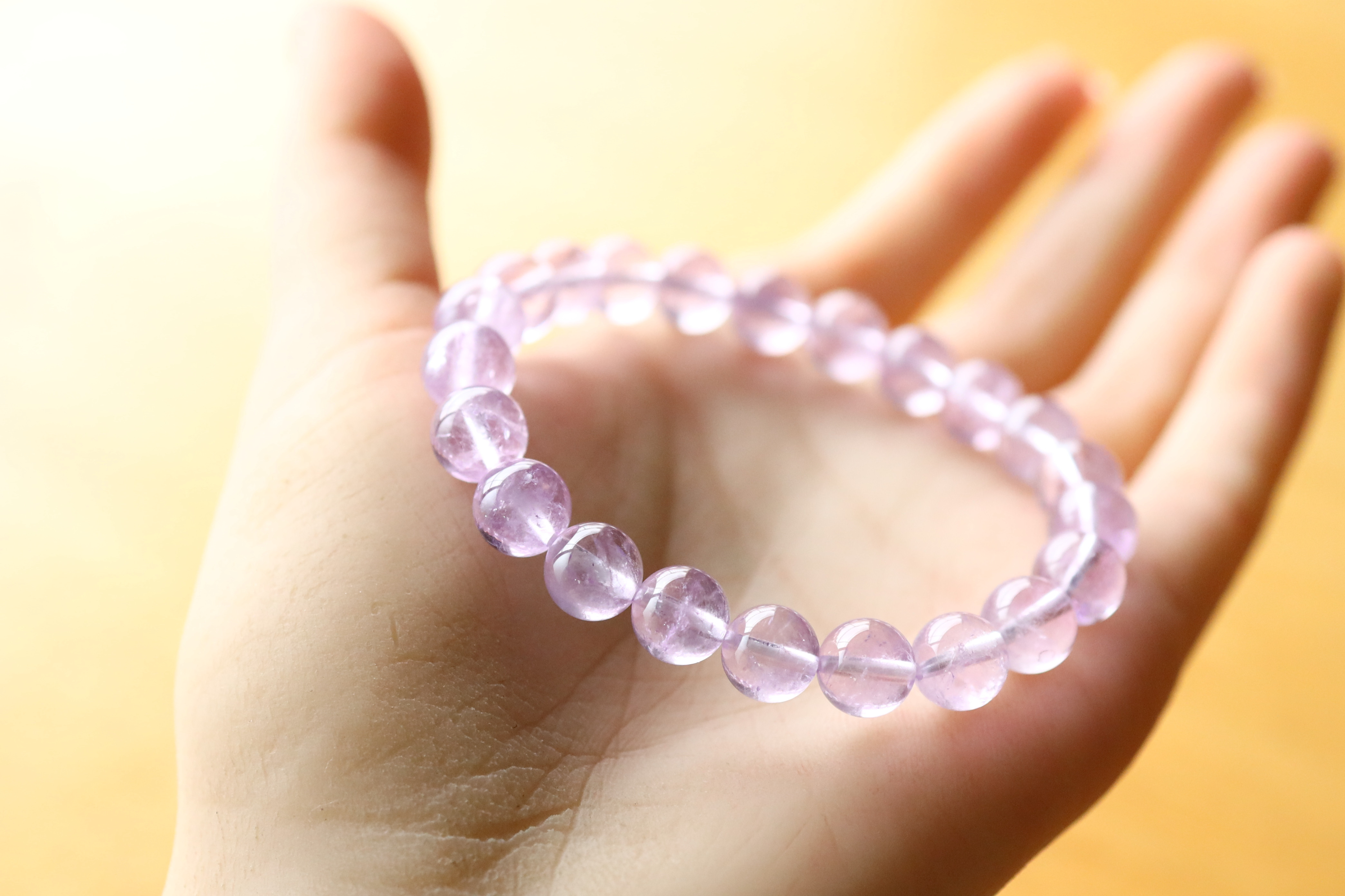 …☆プレミアムブレス☆…☆麗しの輝き・ローズアメジスト：8.5ミリ☆…☆天然石ブレスレット☆…