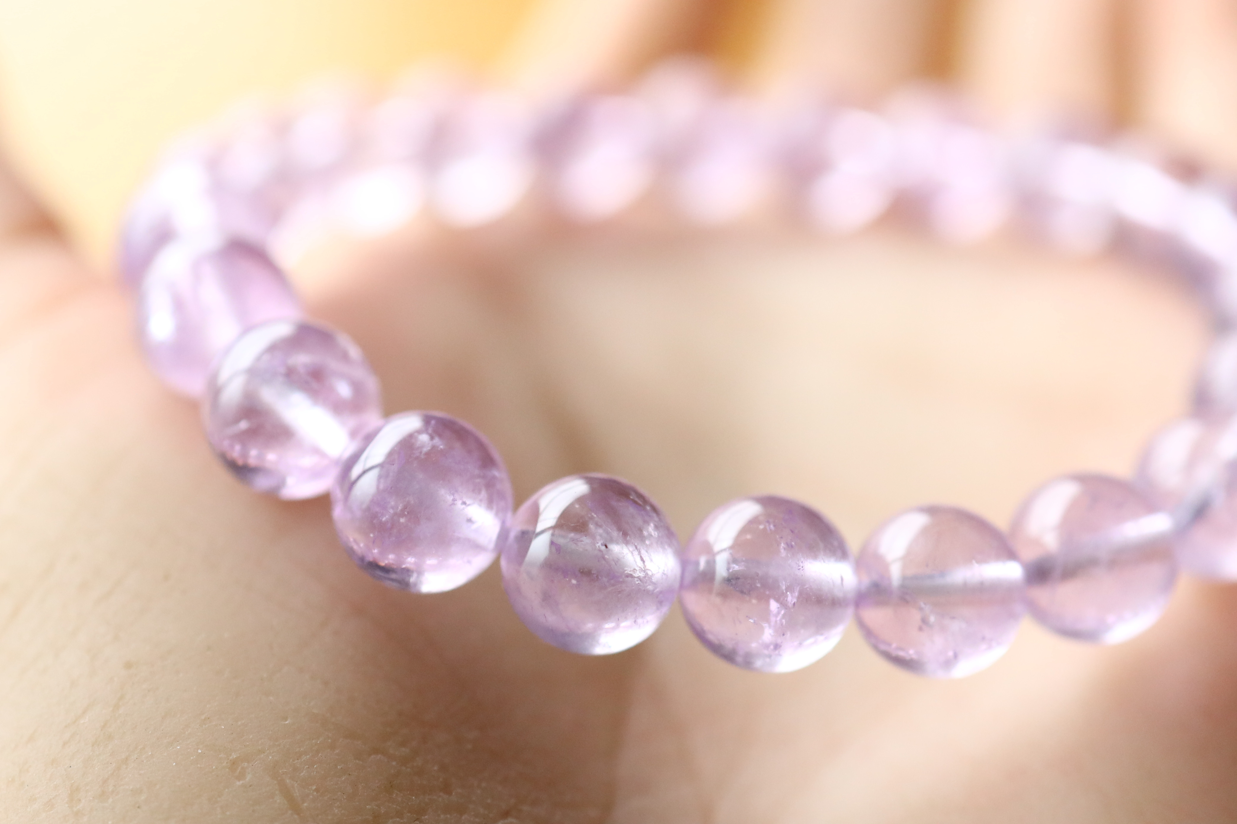 …☆プレミアムブレス☆…☆麗しの輝き・ローズアメジスト：8.5ミリ☆…☆天然石ブレスレット☆…