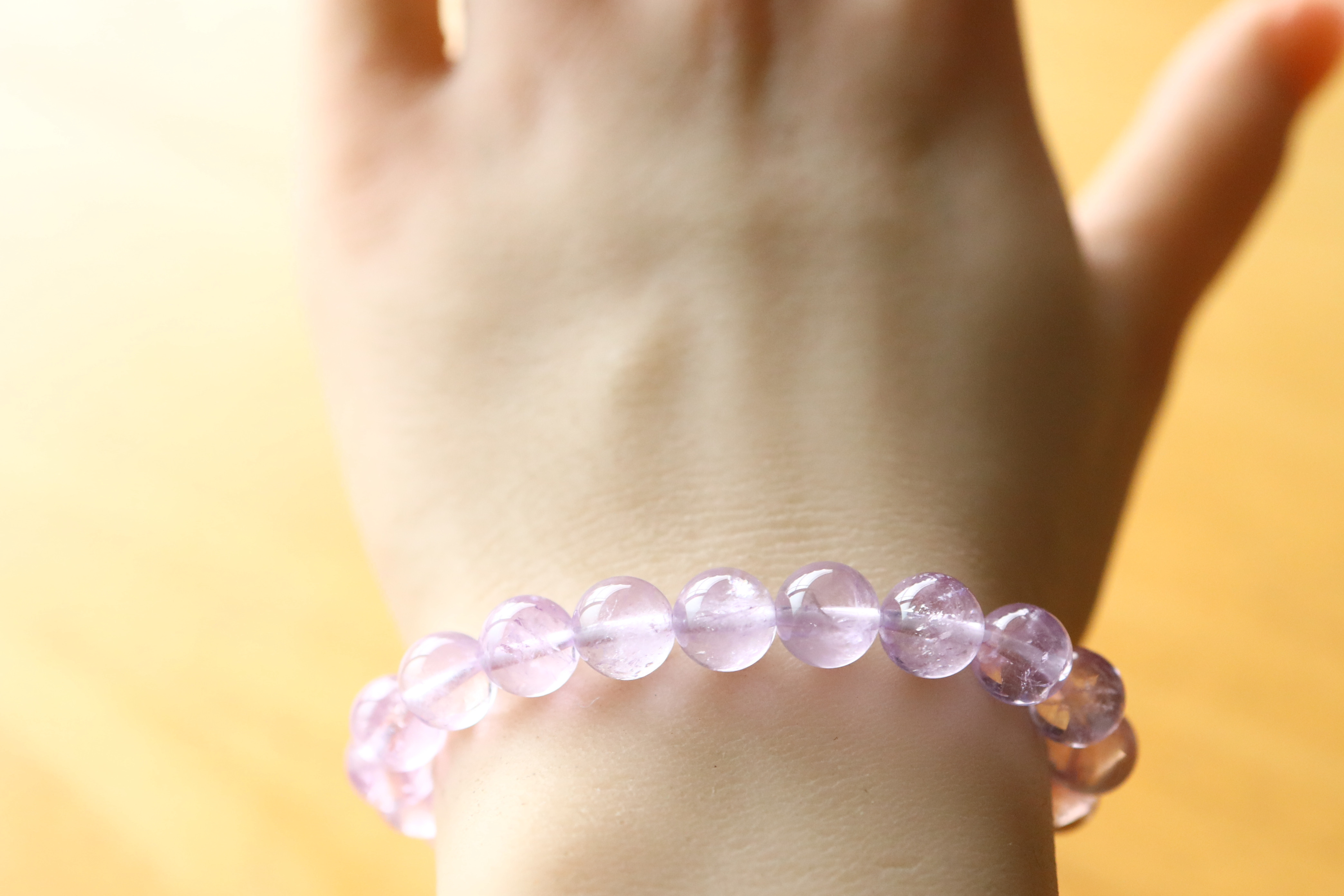 …☆プレミアムブレス☆…☆麗しの輝き・ローズアメジスト：8.5ミリ☆…☆天然石ブレスレット☆…