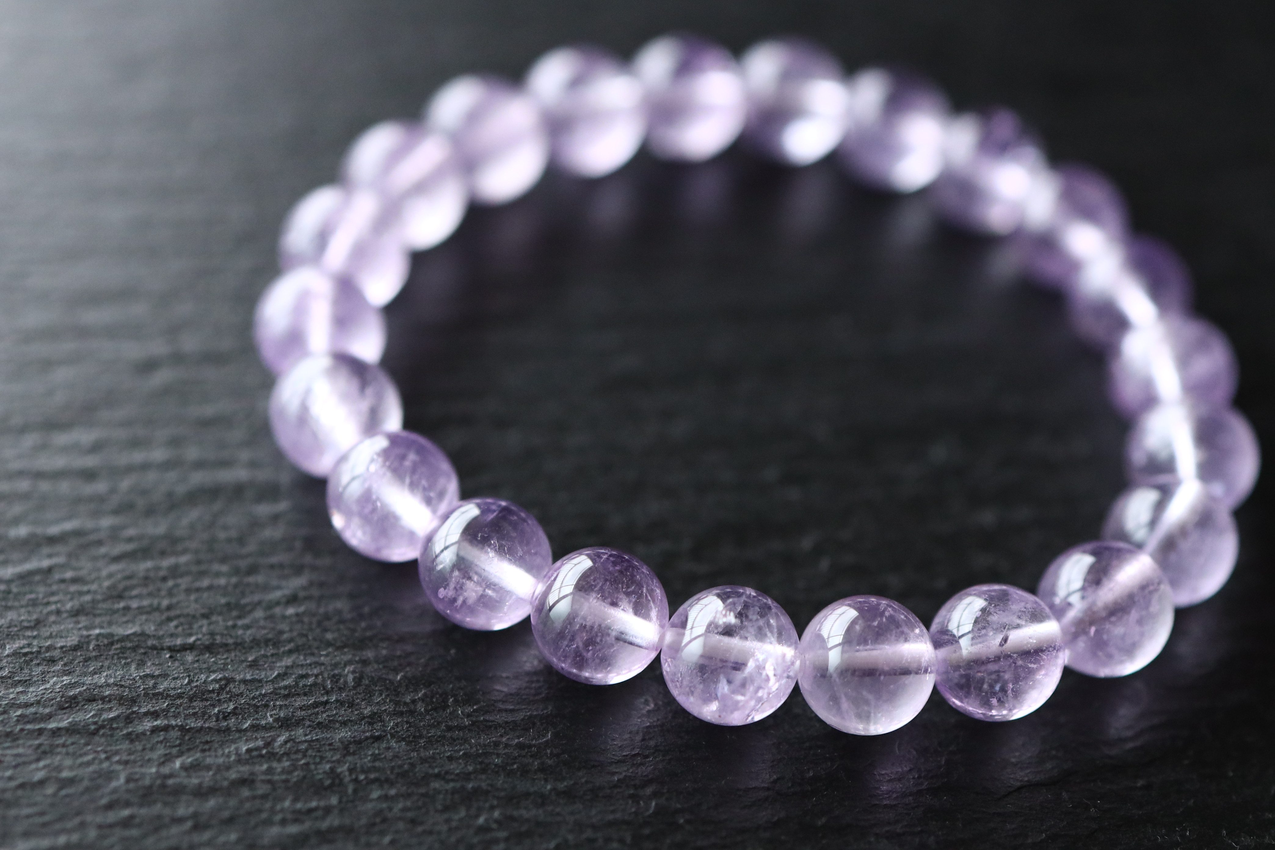 …☆プレミアムブレス☆…☆麗しの輝き・ローズアメジスト：8.5ミリ☆…☆天然石ブレスレット☆…