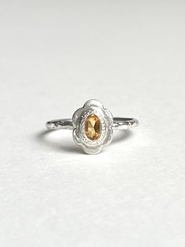 SV citrine flower ring #11