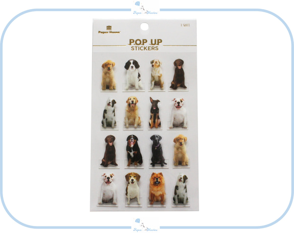 EJ143 Paper House ポップアップシール 立体 Dogs イヌ いぬ 犬 デザイン ペット アルバム作り 1枚目の画像
