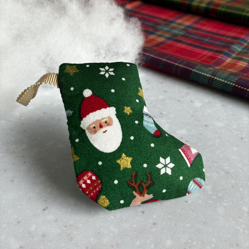 クリスマス オーナメント ガーランド ミニソックス くつした飾り 4点