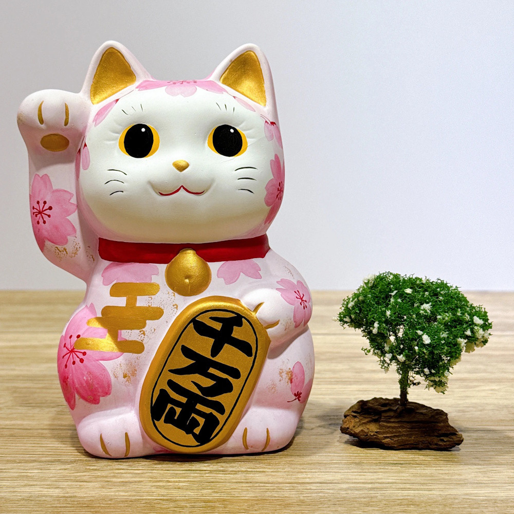 【谷中堂招き猫】 谷中堂招き猫ピンクの桜