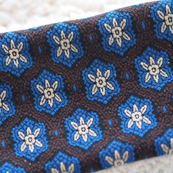 プチフラワー・ジャージージャガード×ふわふわボアのマフラー　中綿入り 6枚目の画像