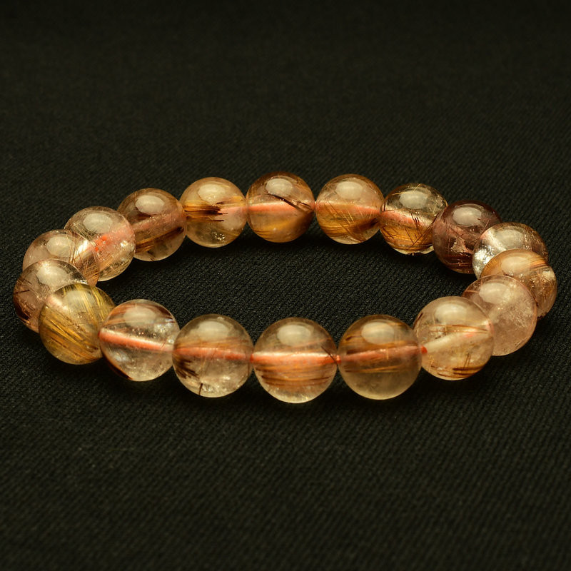 【濃密な輝きが美しい】　タイガールチル ブレスレット 11mm　一点物【GHB111】ルチルクォーツブレスレット 京海堂 13,140円