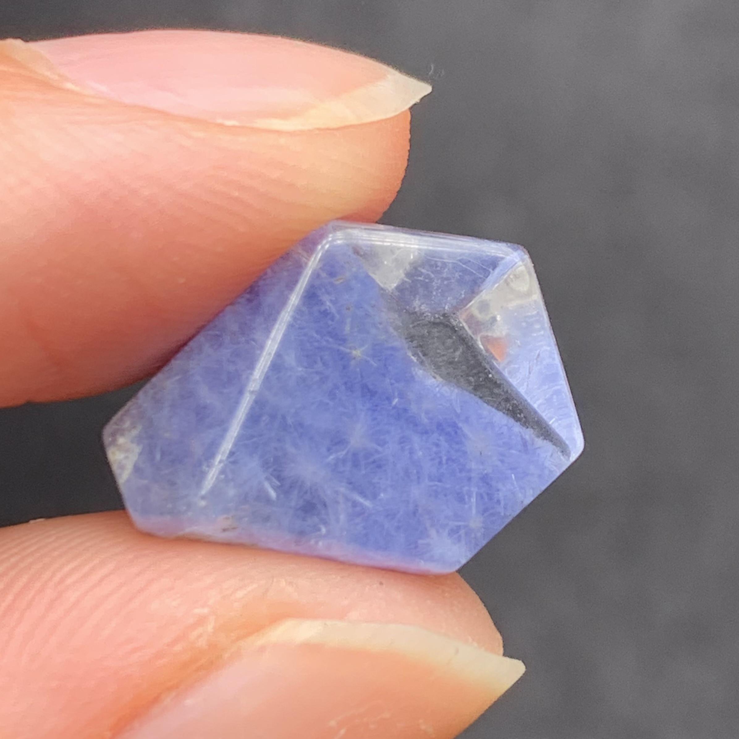 1.5グラム　デュモルチエライトインクォーツ ルース／天然水晶の中の青い世界／一点もの 希少天然石