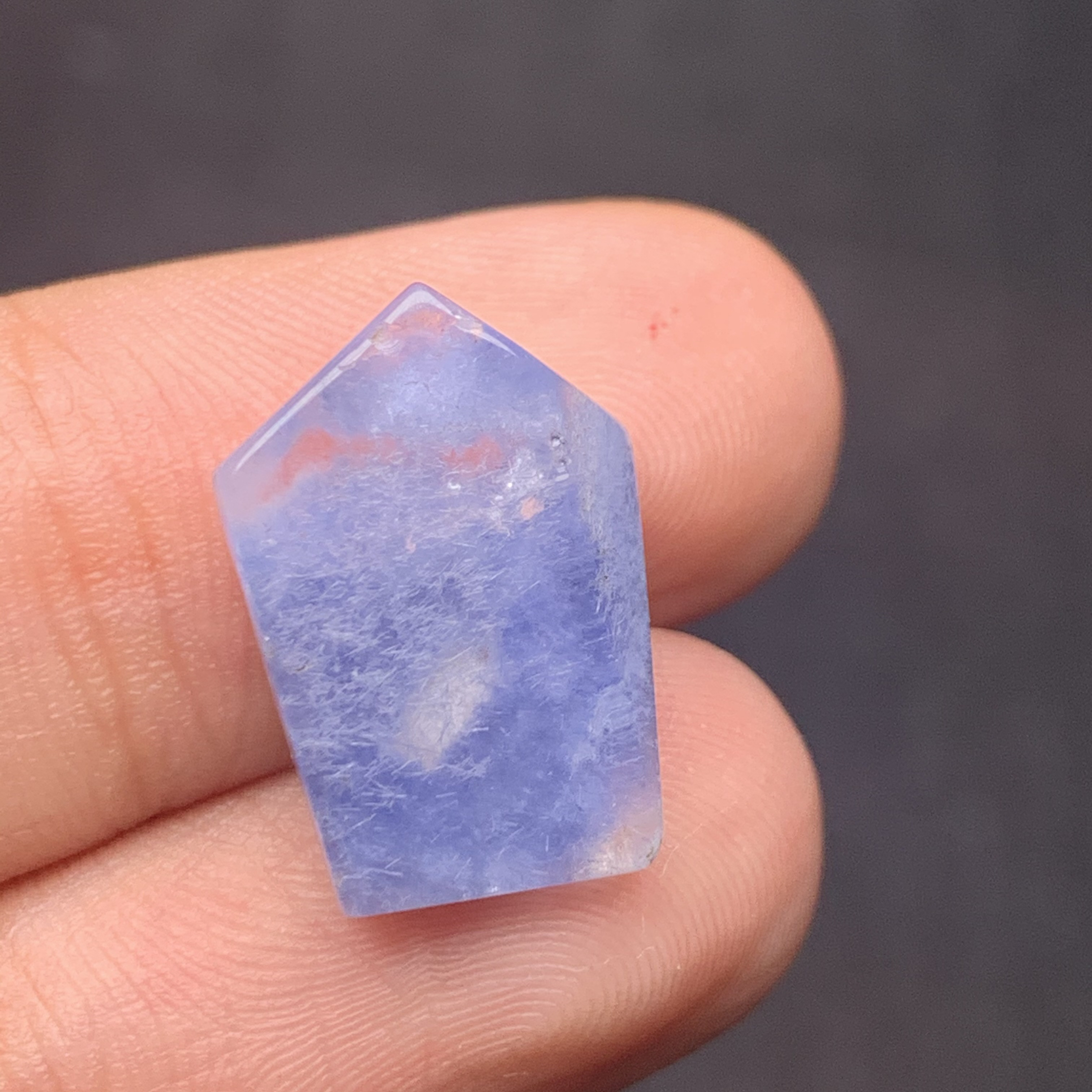 1.4グラム　デュモルチエライトインクォーツ ルース／天然水晶の中の青い世界／一点もの 希少天然石