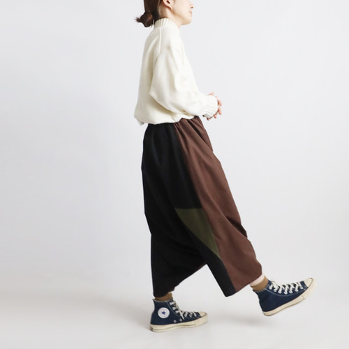 【極美品】コムデギャルソン　レディース　パッチワークデザイン　サルエルパンツ 極美品】コムデギャルソン レディース パッチワークデザイン