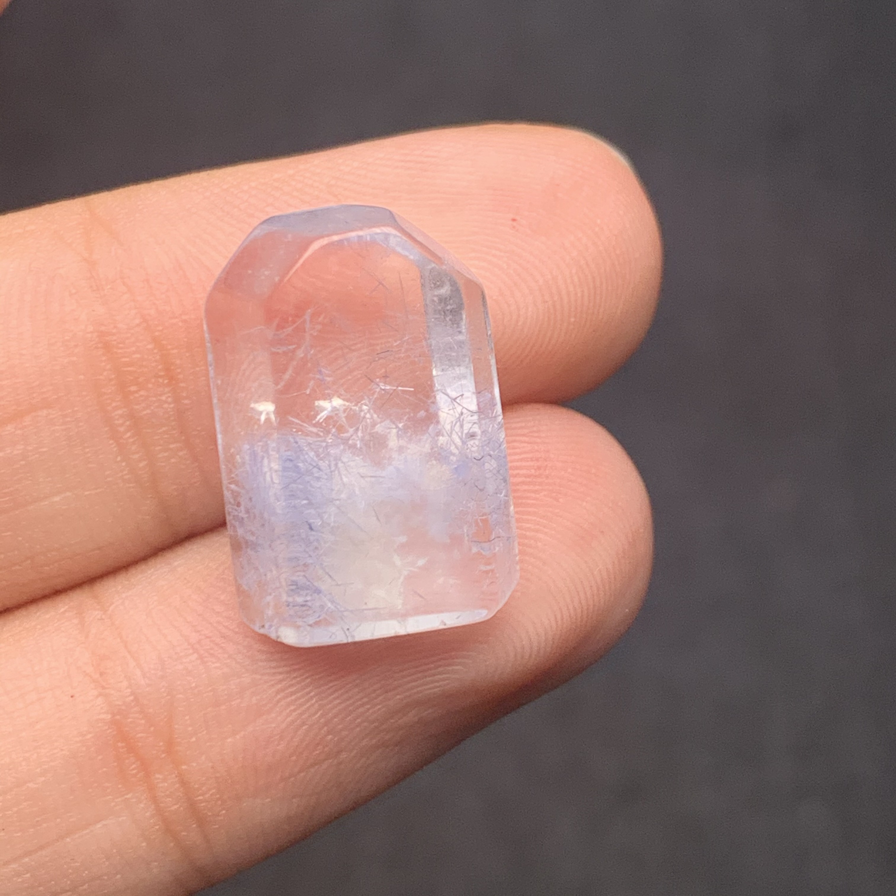 2.5グラム　デュモルチエライトインクォーツ ルース／天然水晶の中の青い世界／一点もの 希少天然石