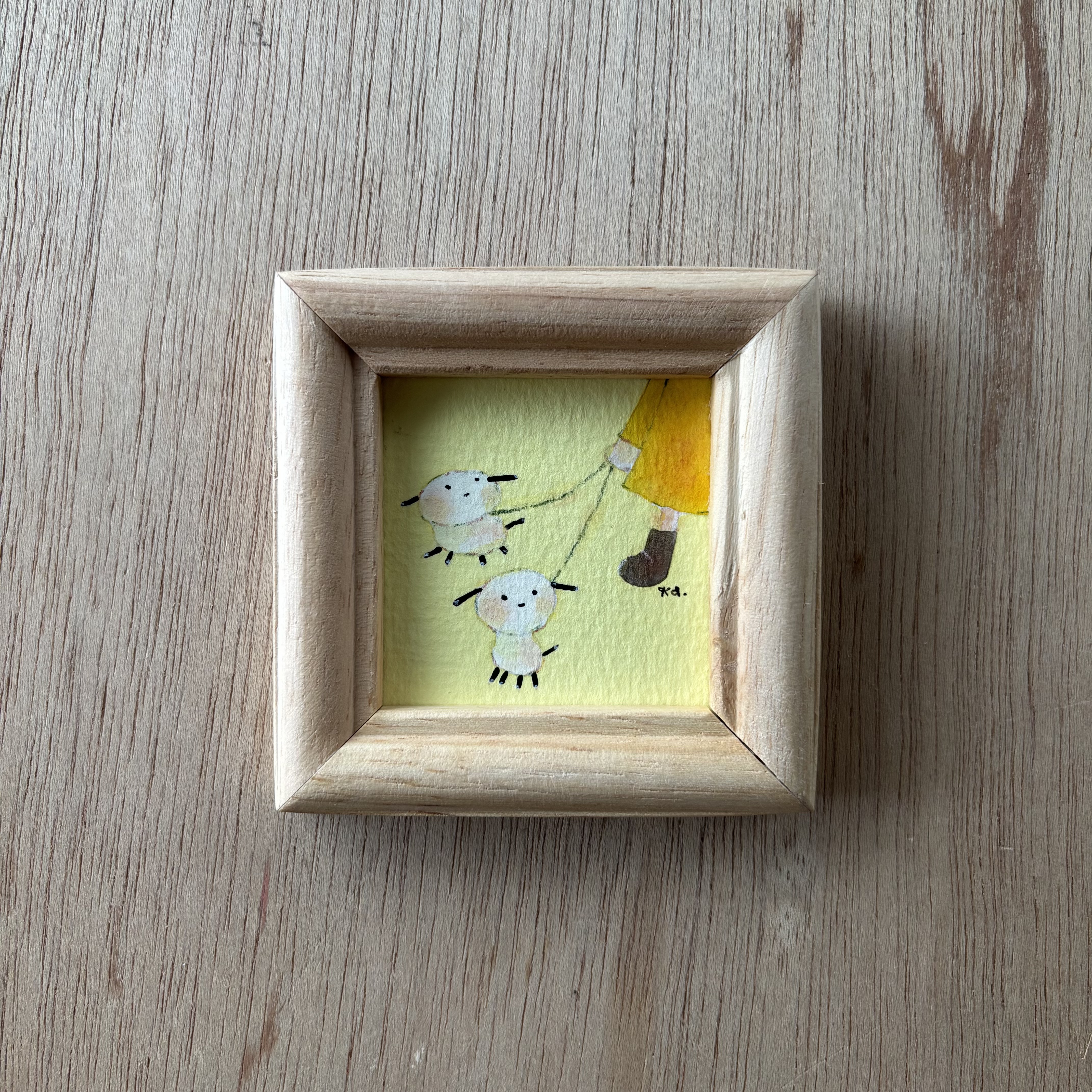 「散歩にいこう」ミニ額　原画