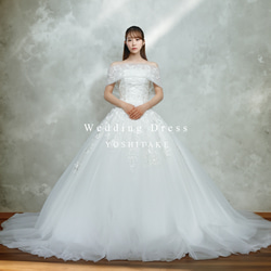 オーダー制作】ウエディングドレス.白.ベルライン.サテン.スパンコール