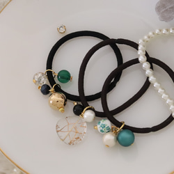 じゃらじゃらヘアゴム×2個セット◇パステルspringカラー ヘアゴム