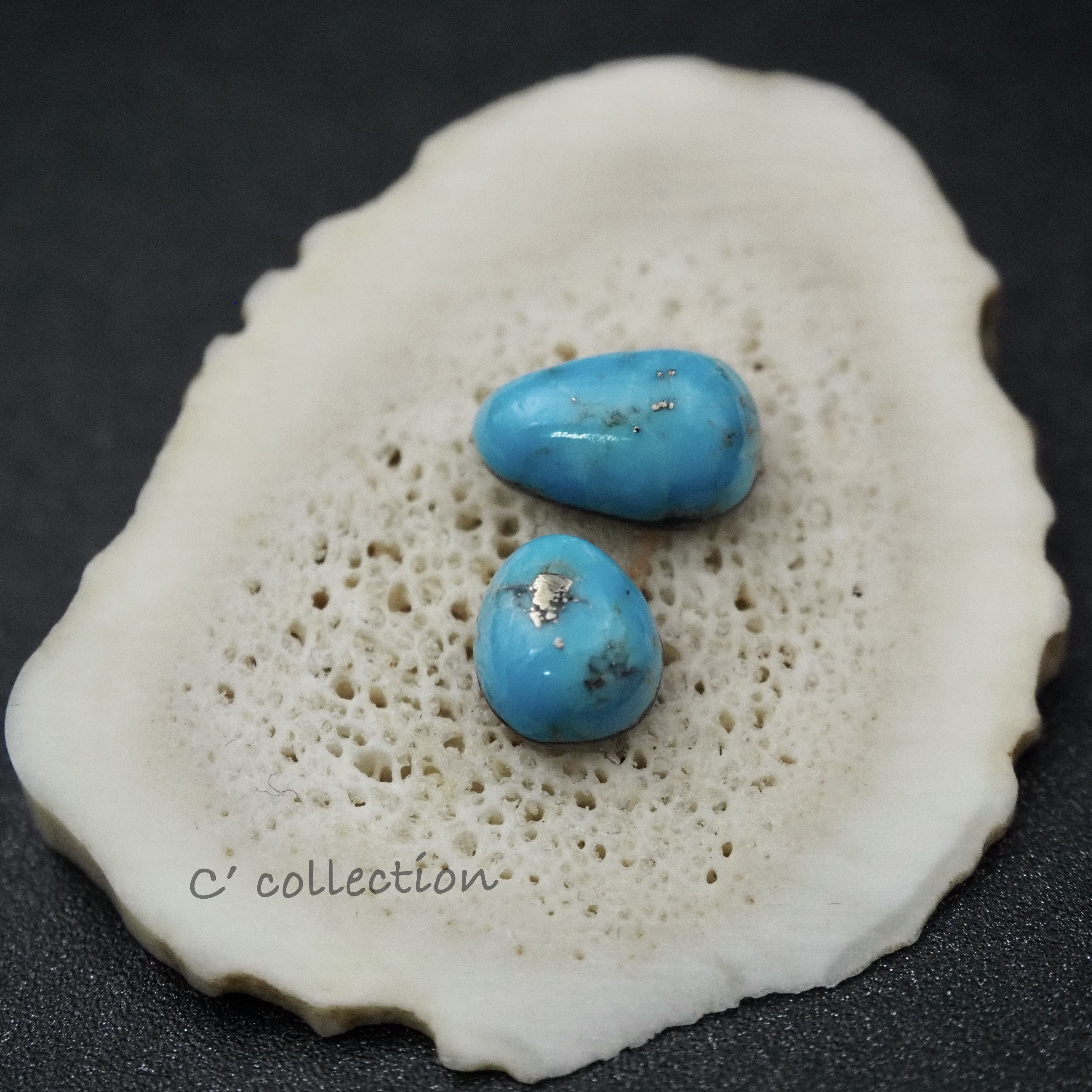 2,1ct Candelaria Turquoise キャンデラリアターコイズ CA-16 ペアルース 天然石