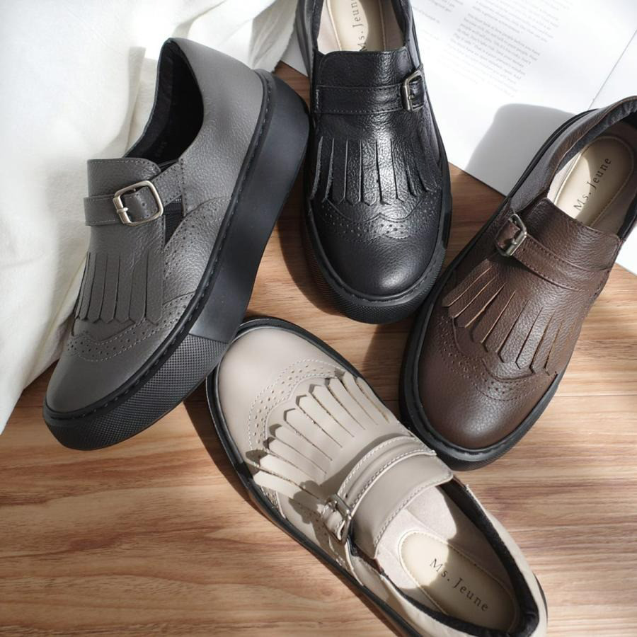 【新作】トラッドでマニッシュな雰囲気満載 キルトデザインスリッポン 日本製本革 / PO5945