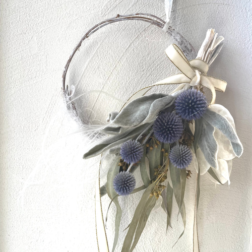 クリスマスリース ウィンターリース ハーフリース スワッグ ドライ