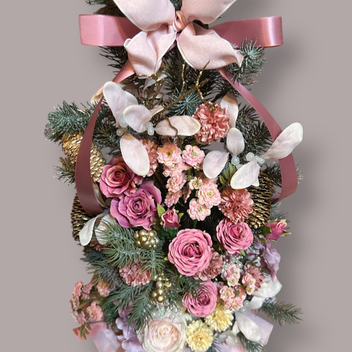 光触媒　人工観葉植物　ウォールグリーン　フェイクグリーン　ピンククリスマスツリー 光触媒 人工観葉植物 ウォールグリーン フェイクグリーン ピンク