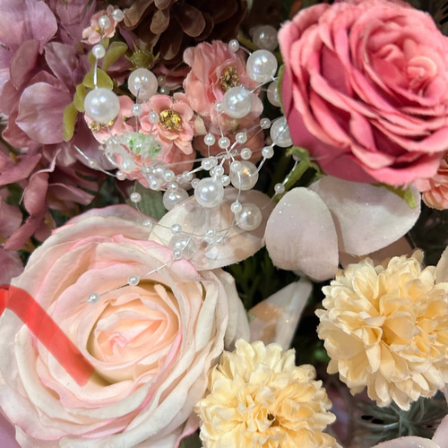 光触媒 人工観葉植物 ウォールグリーン フェイクグリーン ピンク