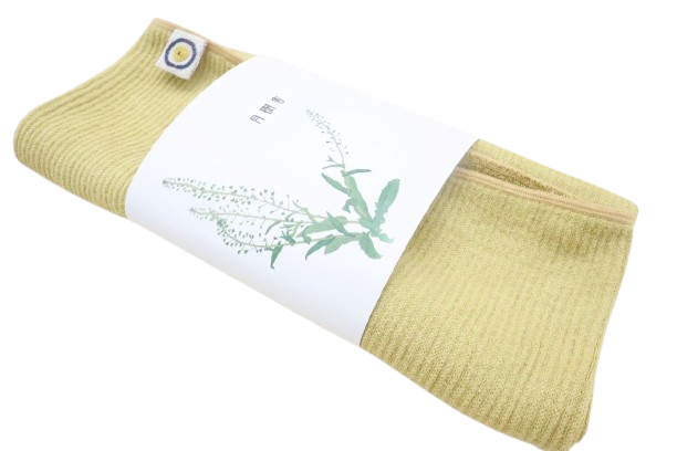 草木染シルクはらまき　ロータス染め　満月染め　やさしいオレンジ色