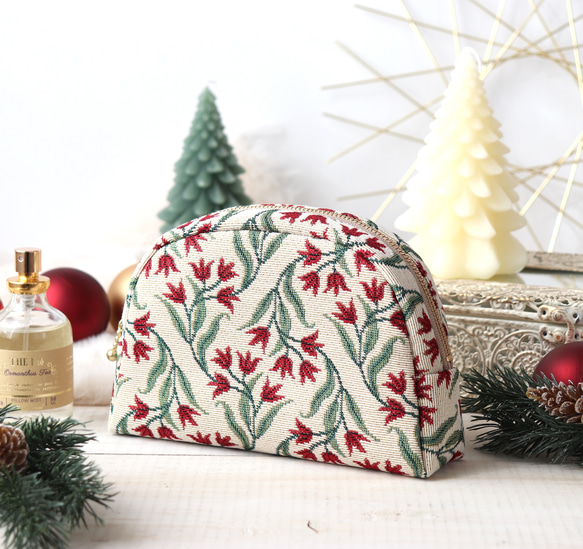 [ Creema限定クリスマス2025 ] ラウンドポーチA TRADITIE Bl 2枚目の画像