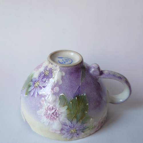 【新品】ゆずりは工房　工房ゆずりは　カップ&ソーサー 工房ゆずりは カップ＆ソーサー 紫を主体にした華やかで落ち着いた上品